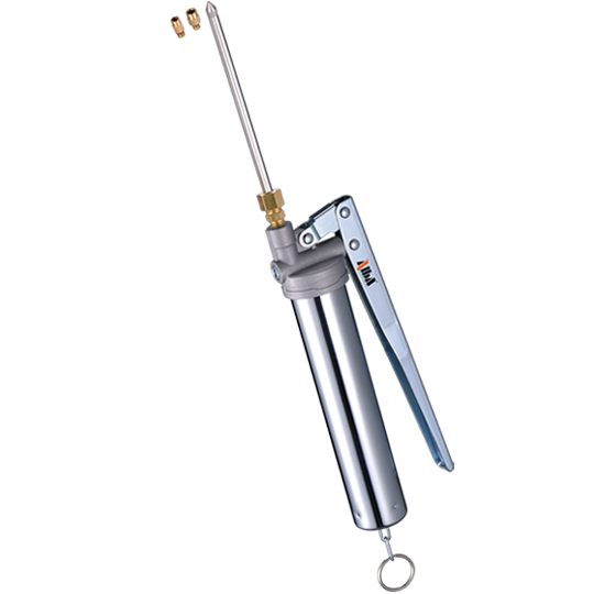 80g Jiabara Lever Grease Gun with FlexLube™ Multi-Fit Grease Pipe - Straight Version