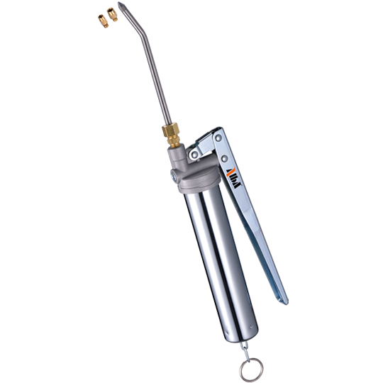80g Jiabara Lever Grease Gun with FlexLube™ Multi-Fit Grease Pipe - Curved Version